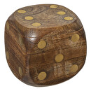 Gioco di dadi Legno di mango, 6,5x6,5 cm Legno naturale