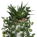 Composizione delle piante artificiali H.33 cm Bianco