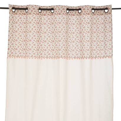Tenda per bambini bianco con fiori, 140x260 cm