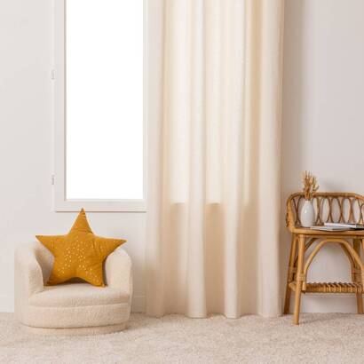 Tenda per bambini bianco con fiori, 140x260 cm
