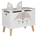Baule per bambini "Volpe" Bianco, 53x54,5 cm Bianco