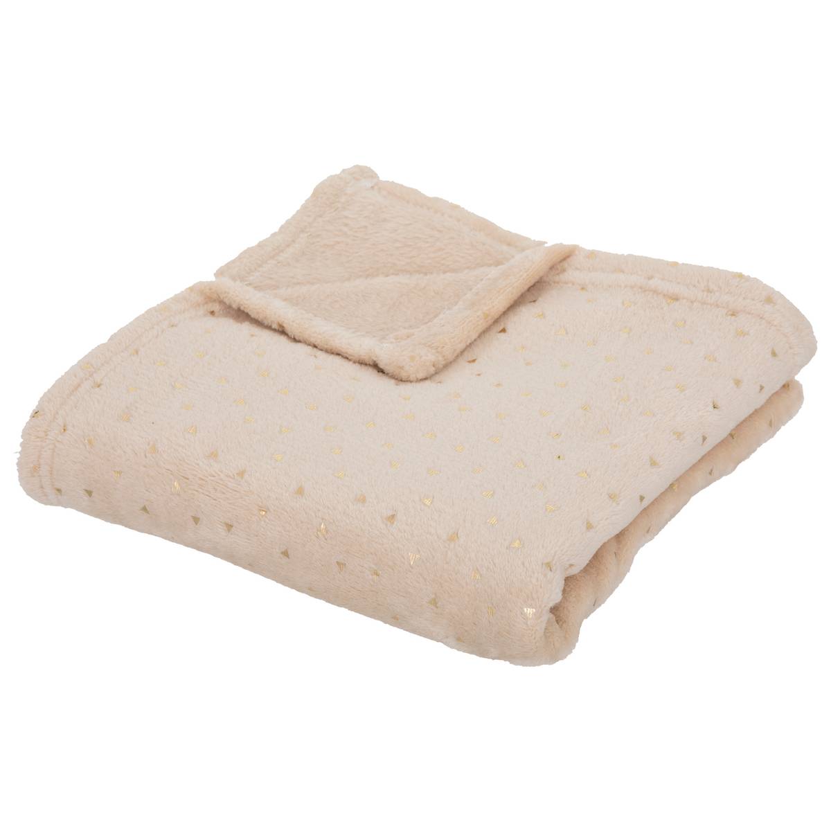 Plaid "Berlingot" Flanella Beige, 75x100 cm Beige