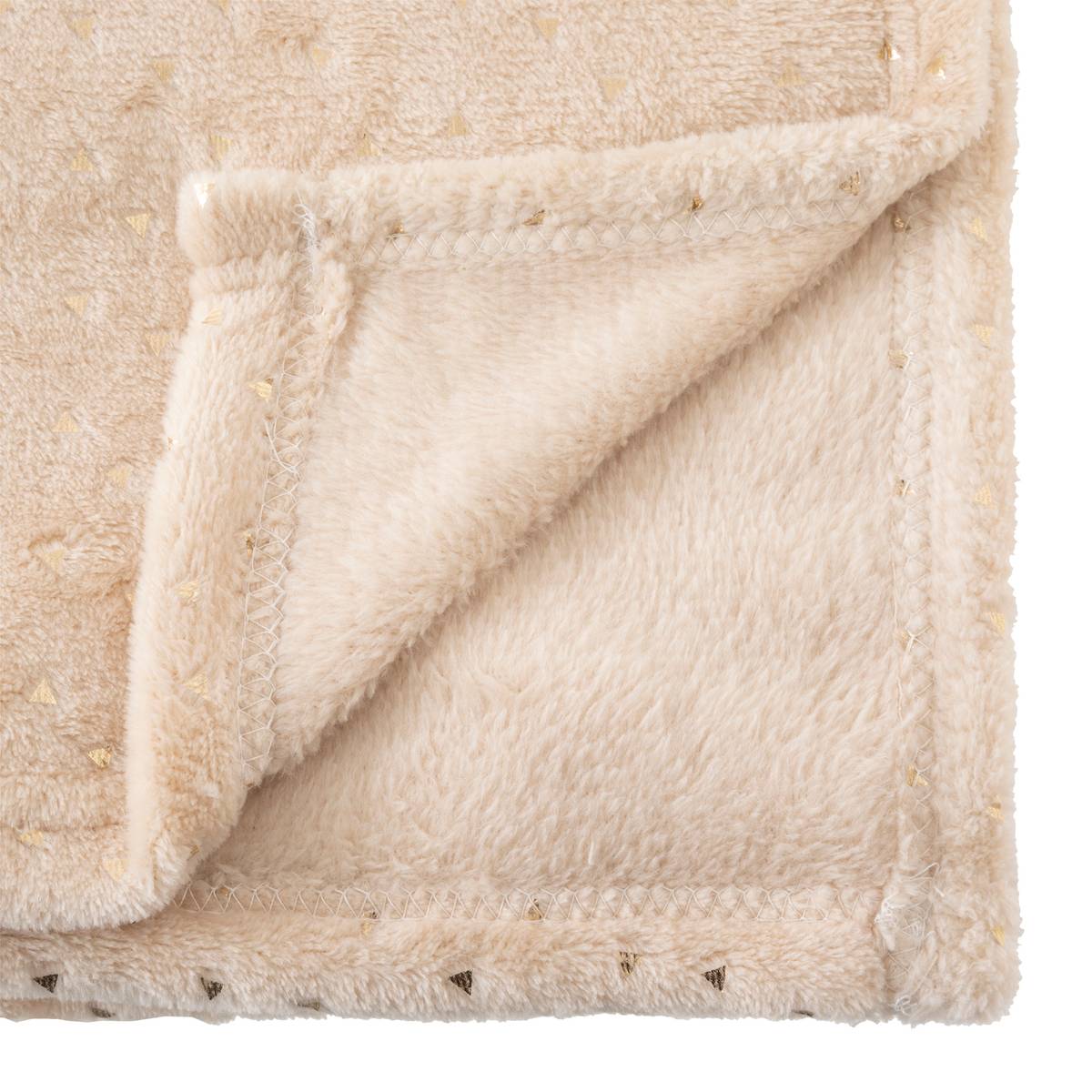 Plaid "Berlingot" Flanella Beige, 75x100 cm Beige