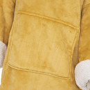 Coperta con cappuccio e maniche Giallo senape, L-XL Giallo senape