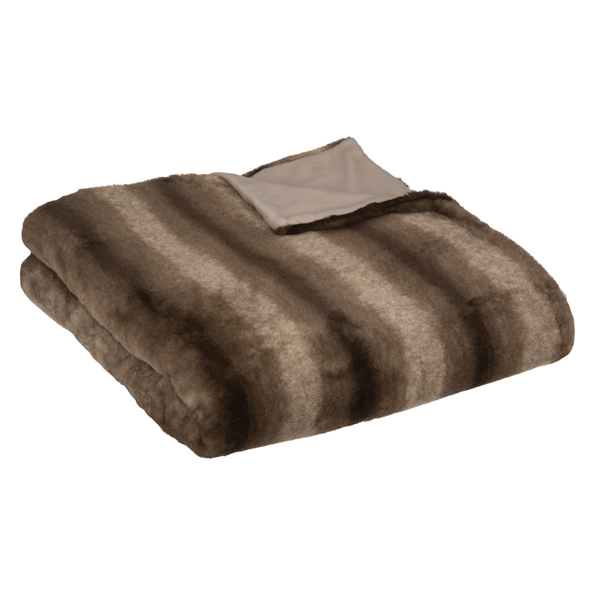 Plaid "Grizzli" pelliccia sintetica Marrone, 180x230 cm Marrone