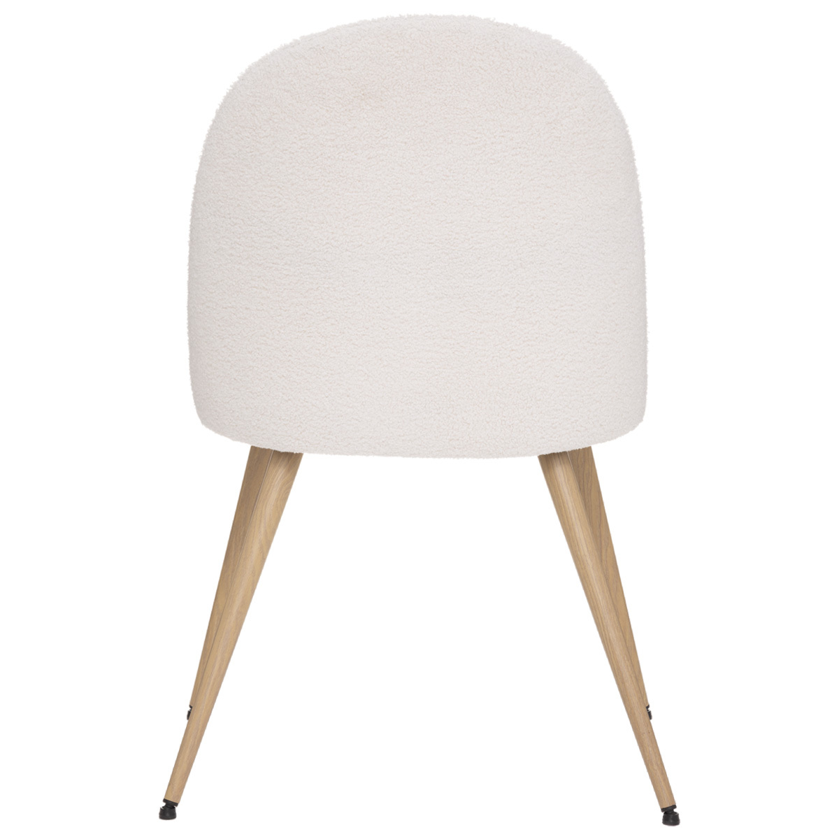 Sedia "Slano", gambe effetto rovere Bouclette, Bianco Bianco
