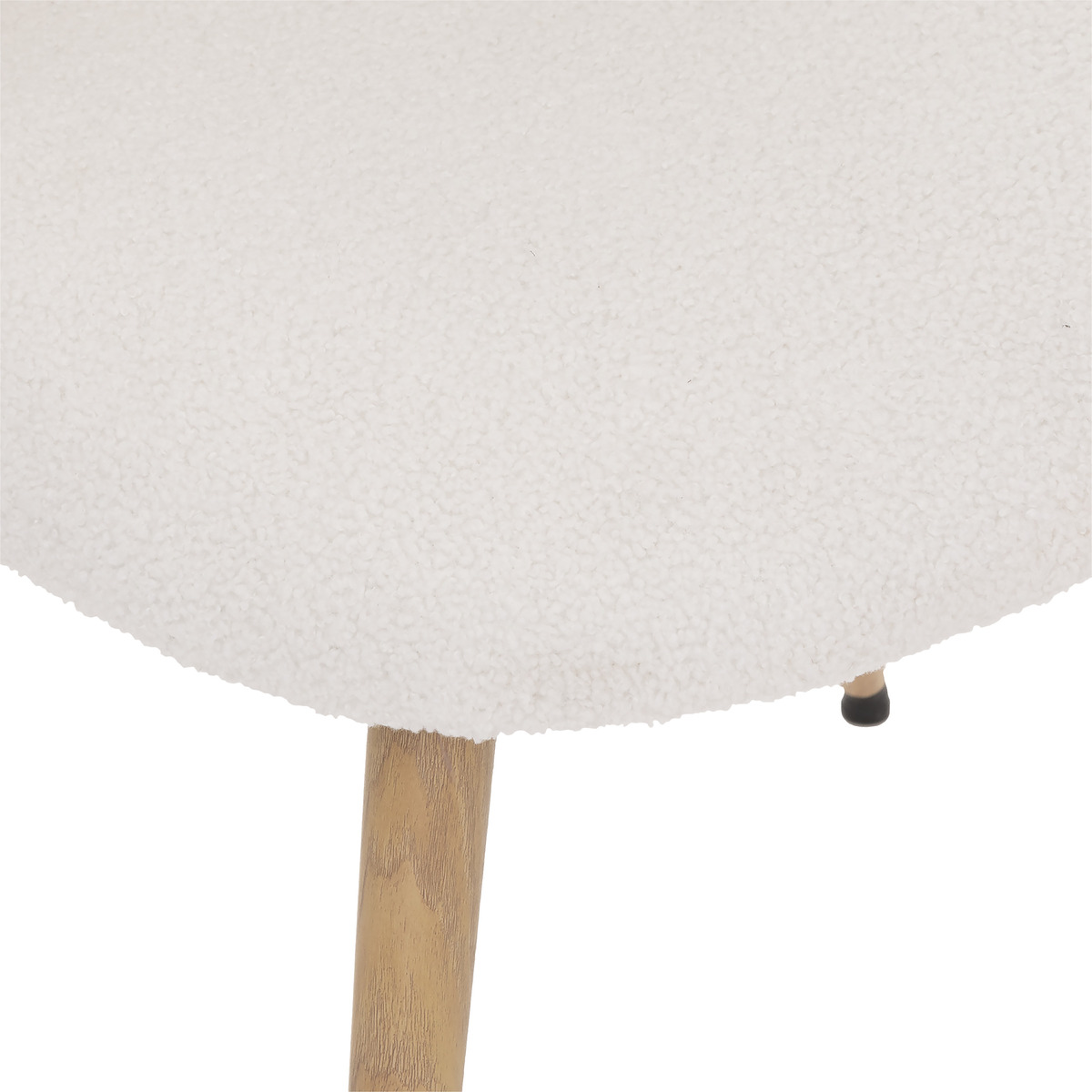 Sedia "Slano", gambe effetto rovere Bouclette, Bianco Bianco