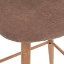 Sgabello da bar "Celeste" Velluto a coste, Grigio Talpa Grigio Taupe