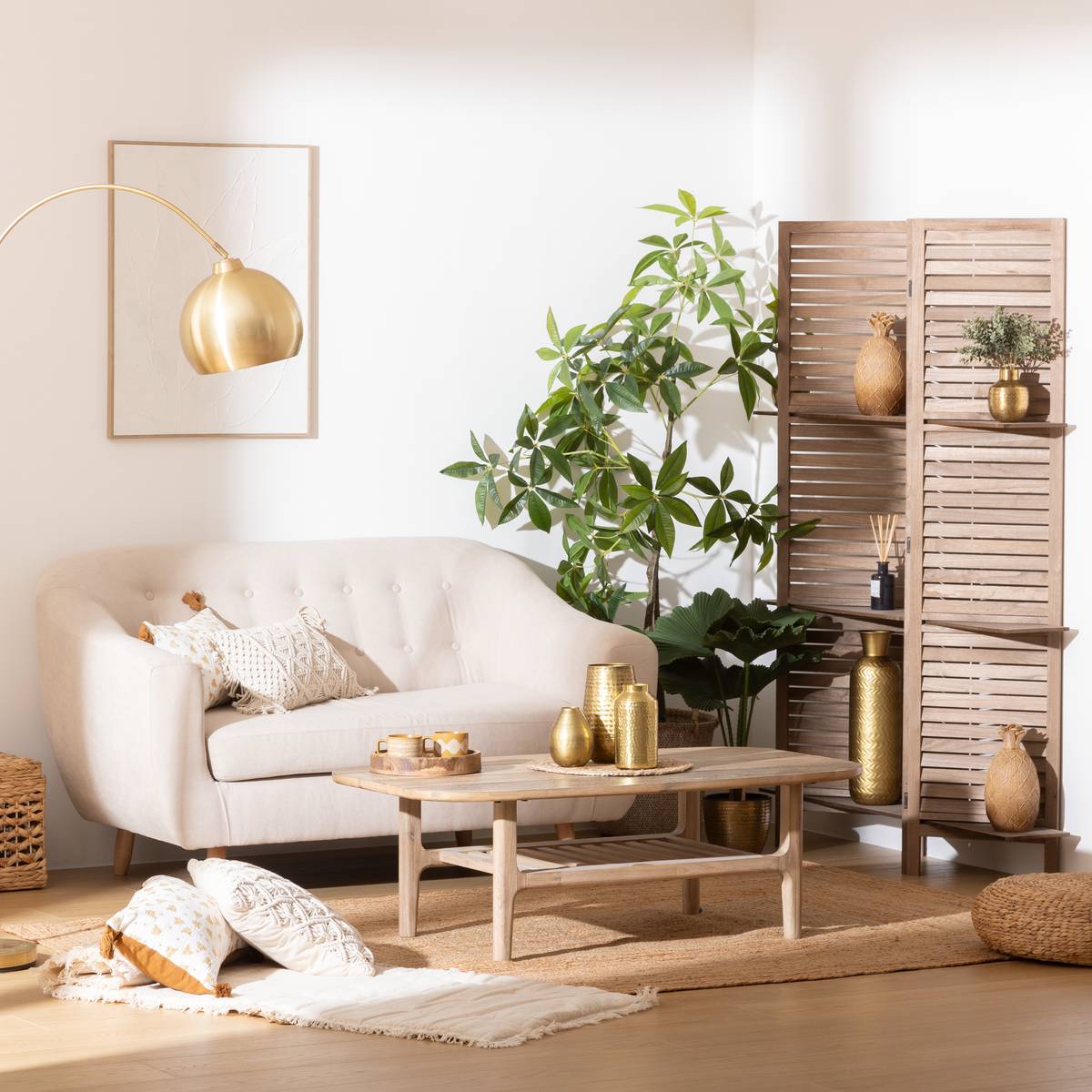 Divano "Retro" 2 posti, Beige Beige