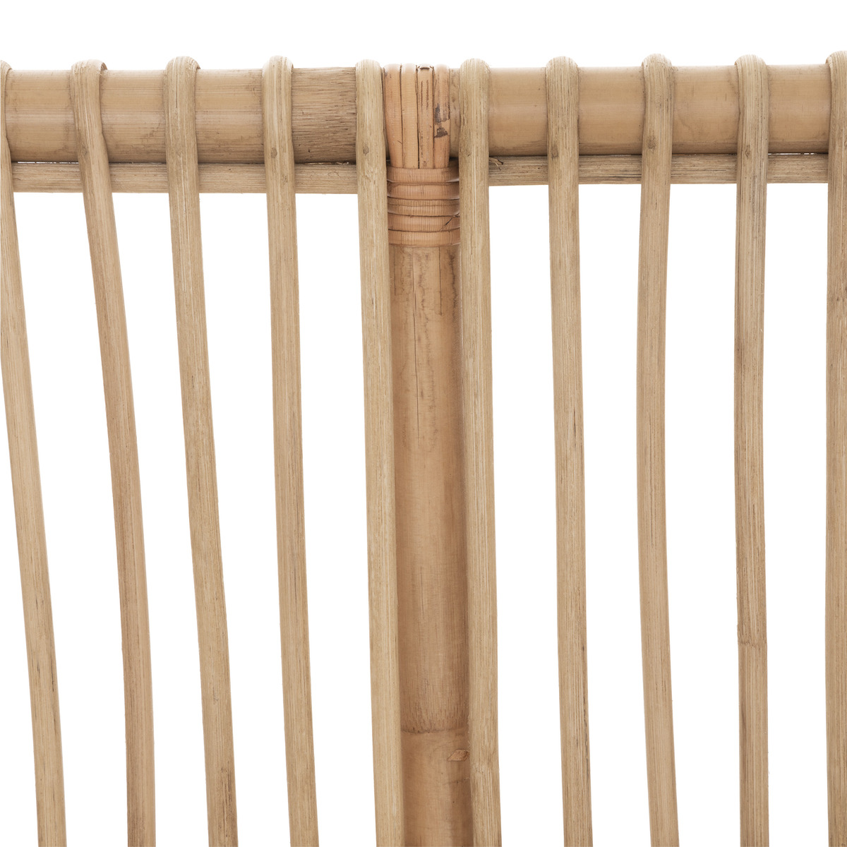 Panca "Neta" 2 posti, Rattan, Tessuto bianco Bianco