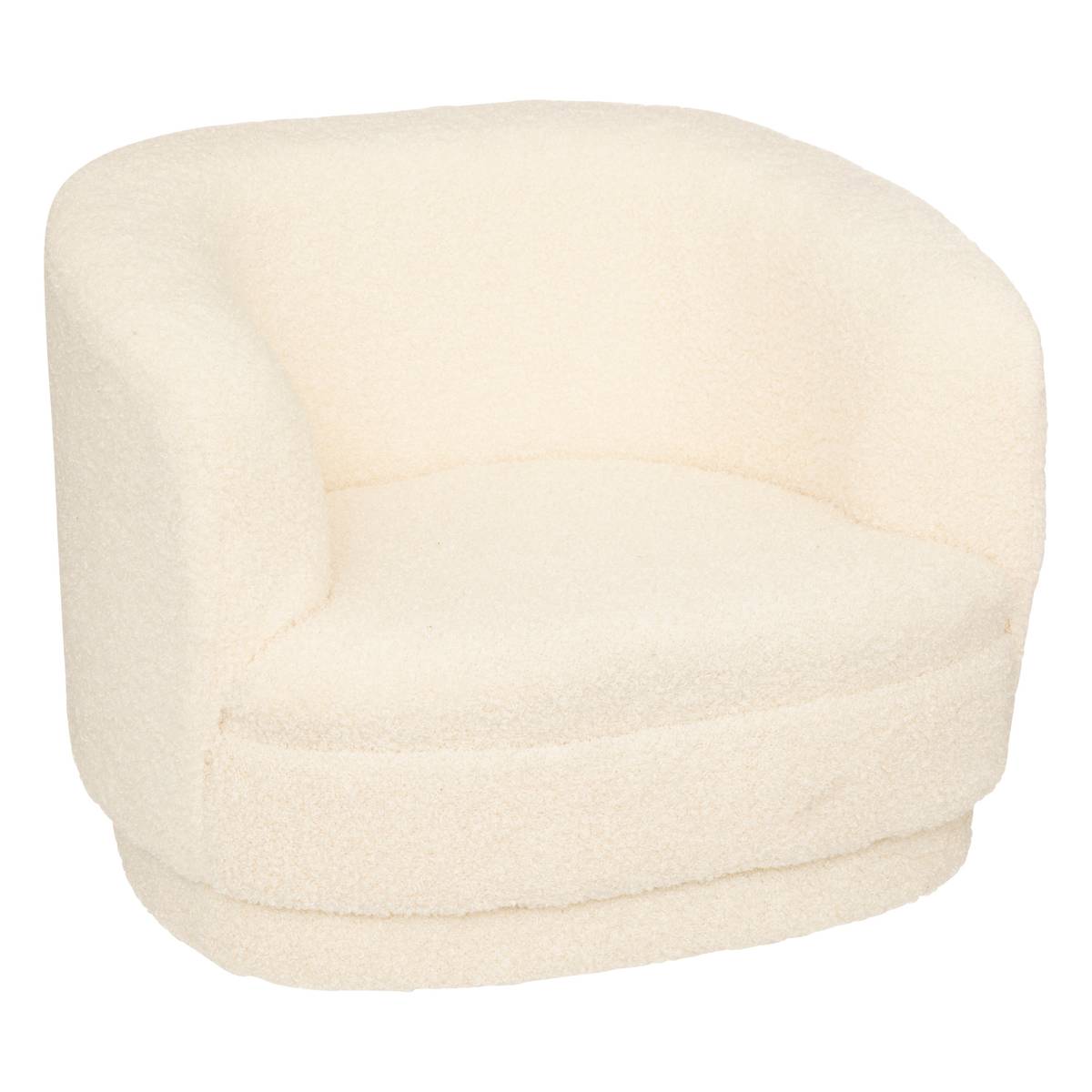 Poltrona per bambini Bouclette, Bianco Bianco