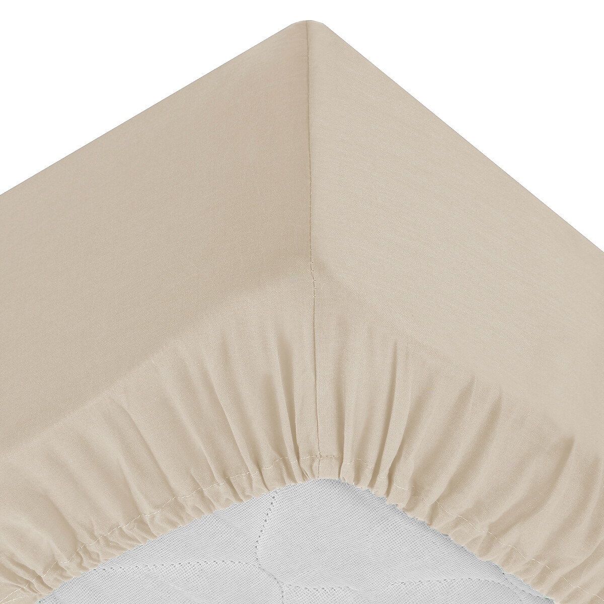 Lenzuolo con angoli, percalle Beige, 140x190 cm Beige