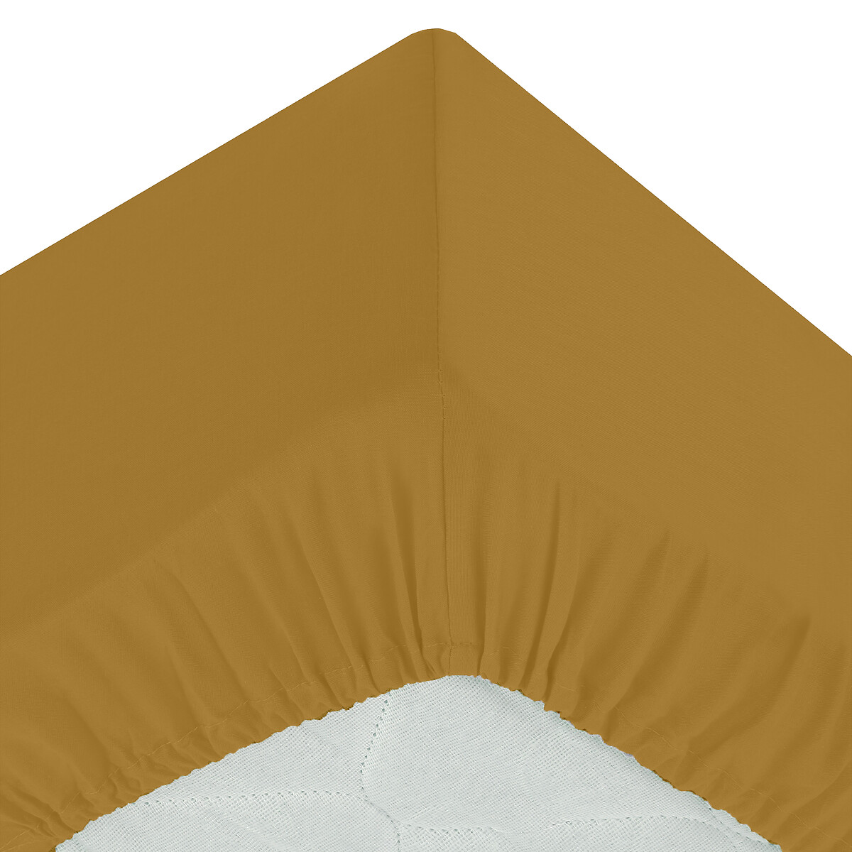 Lenzuolo con angoli, percalle Modor&eacute;, 90x190 cm Marrone dorato
