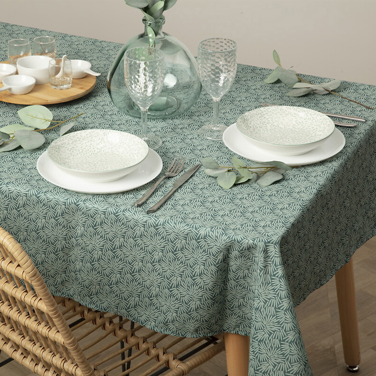 Tovaglia antimacchia "Thais" Verde, 150x300 cm Verde