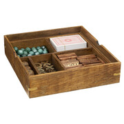 Scatola multi-gioco "Ines" Legno di mango, H.6 cm Marrone