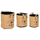 Set di 3 cesti "Bota" Beige, D.24/28/33 cm Beige