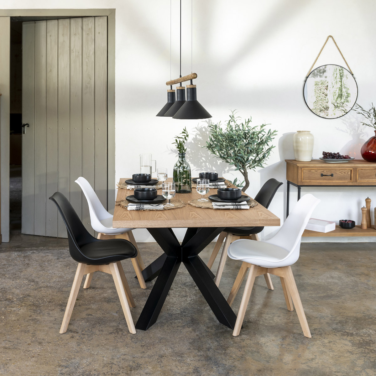 Tavolo da pranzo allungabile "Olaf" L.180-220 cm Beige