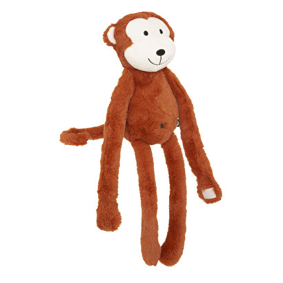 Peluche per bambini 'scimmia' marrone, 16x47 cm