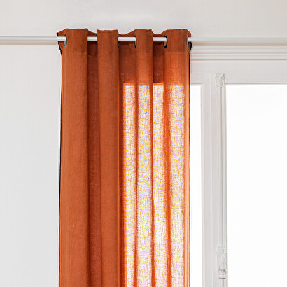Tenda "linah", lino rosa terracotta, 130x260 cm