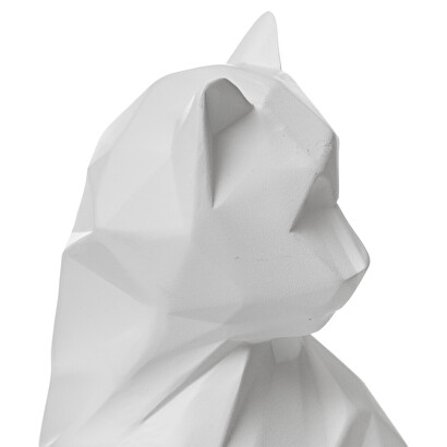 Statuetta "gatto" bianco, h.20 cm