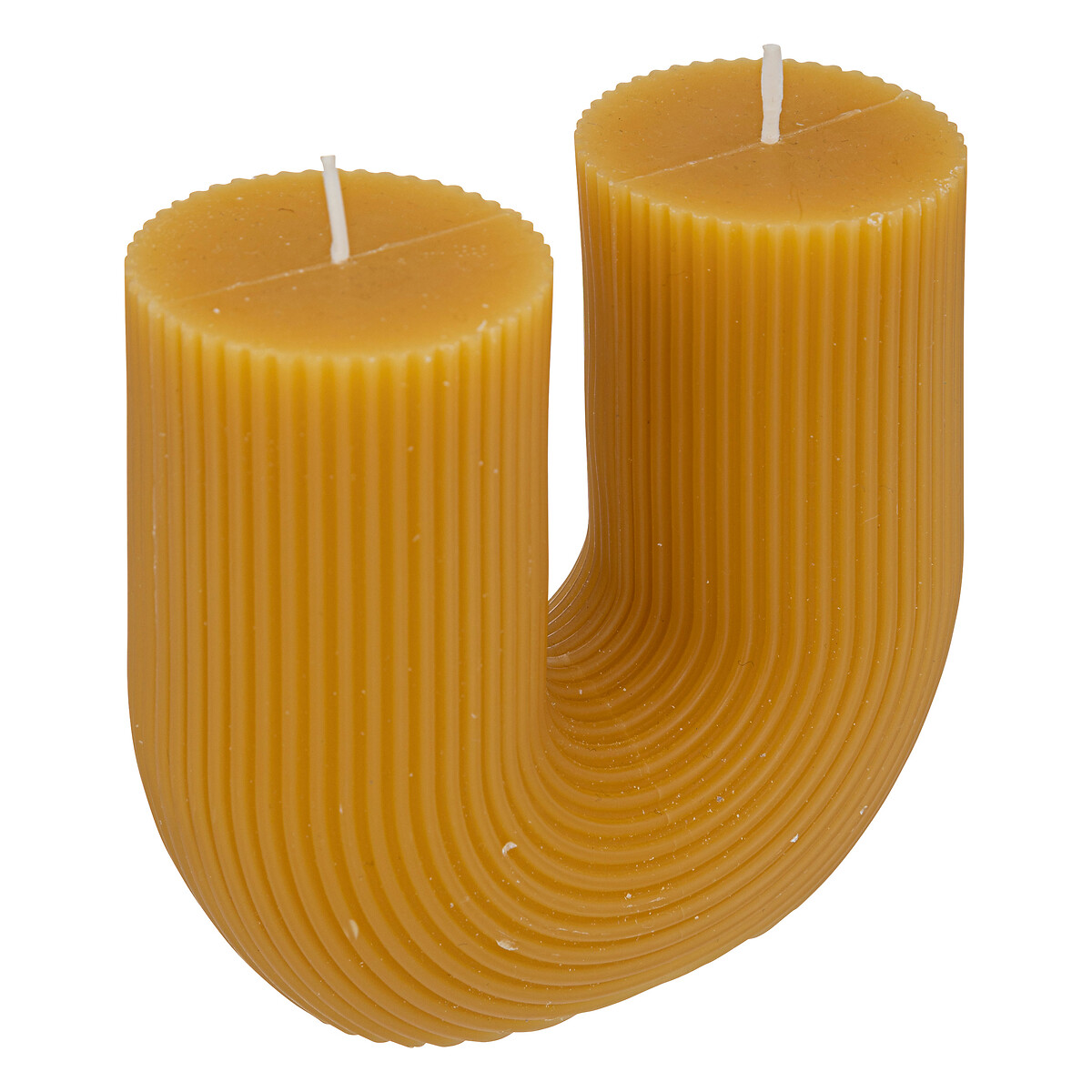 Candela a U "Mezzo" Giallo senape, 400g Giallo senape