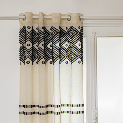Tenda trasparente "sama" beige, 140x240 cm