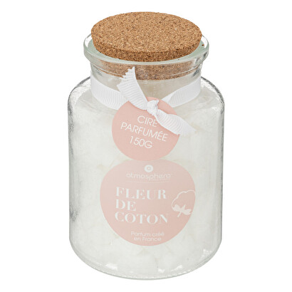 Cera profumata "izor" vetro, fiore di cotone, 150g