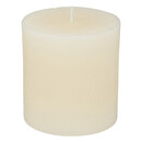 Candela rotonda "Olia" Bianco avorio, 220g Bianco avorio