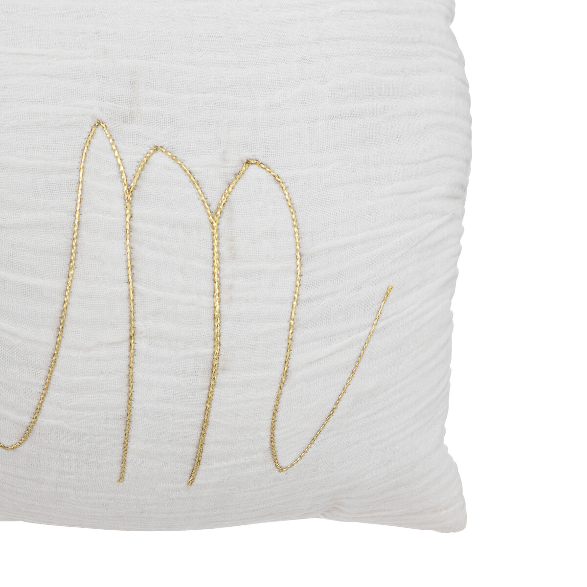 Cuscino rettangolare "Lili" Garza di cotone, bianco, 50x30 cm Bianco