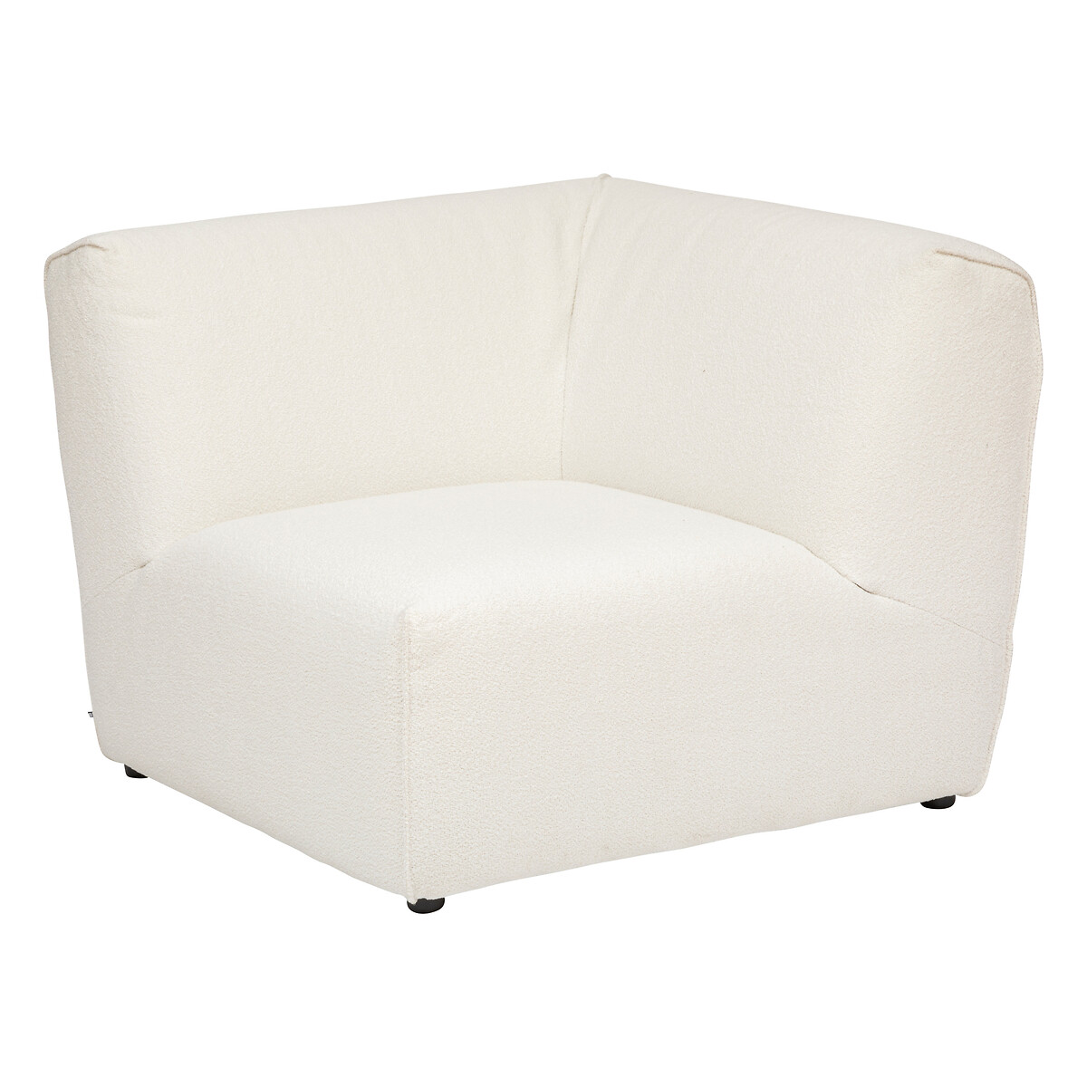 Modulo angolare "Kiona" Bouclette, Bianco Bianco avorio