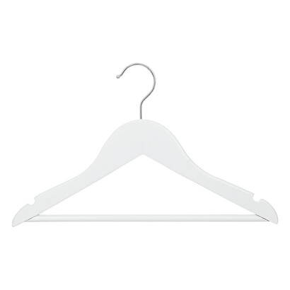 Set di 4 appendiabiti bianco, l.32 cm
