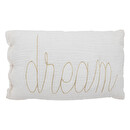 Cuscino rettangolare "Lili" Garza di cotone, bianco, 50x30 cm Bianco