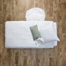 Completo letto per bambini 2 pezzi "Lili" Garza di cotone, bianco, 140x200 cm Bianco