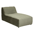 Modulo chaise longue "Mavuno" Velluto, Verde Cedro Verde cedro