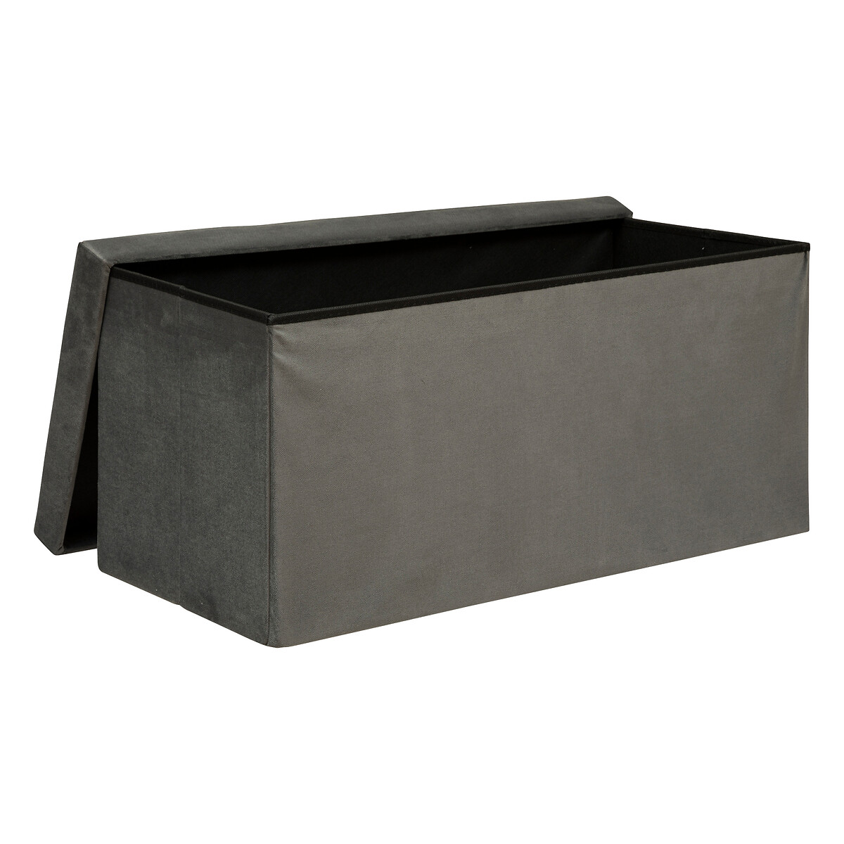 Pouf pieghevole doppio "Lilou" Velluto, 76x38 cm Grigio