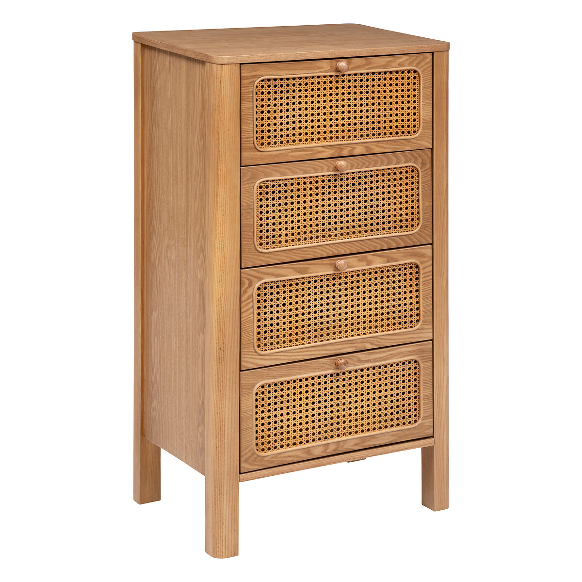 Chiffonier "Tiria" H.103 cm, 4 cassetti Legno naturale