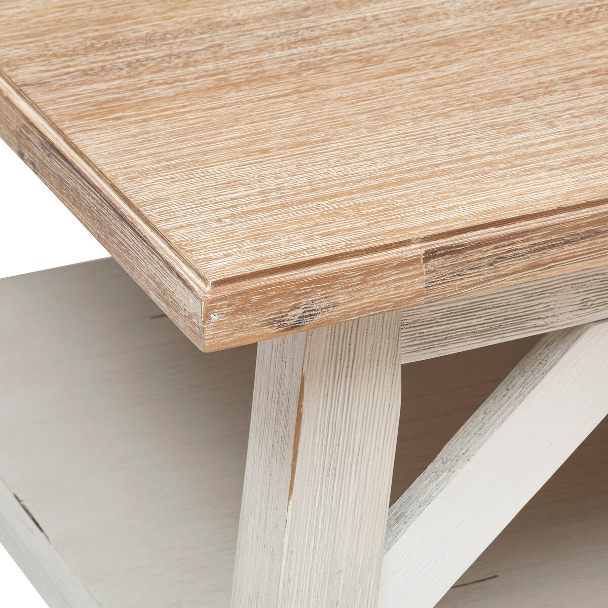 Tavolino "Olbia" Acacia, bianco, 120x70 cm Bianco