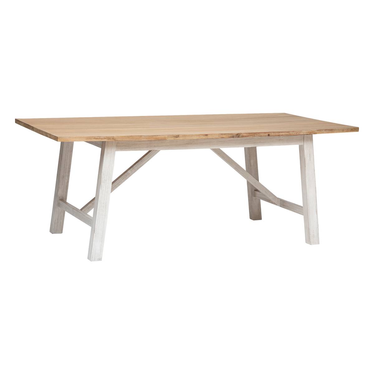 Tavolo da pranzo "Olbia" Acacia, bianco, L.200 cm Bianco
