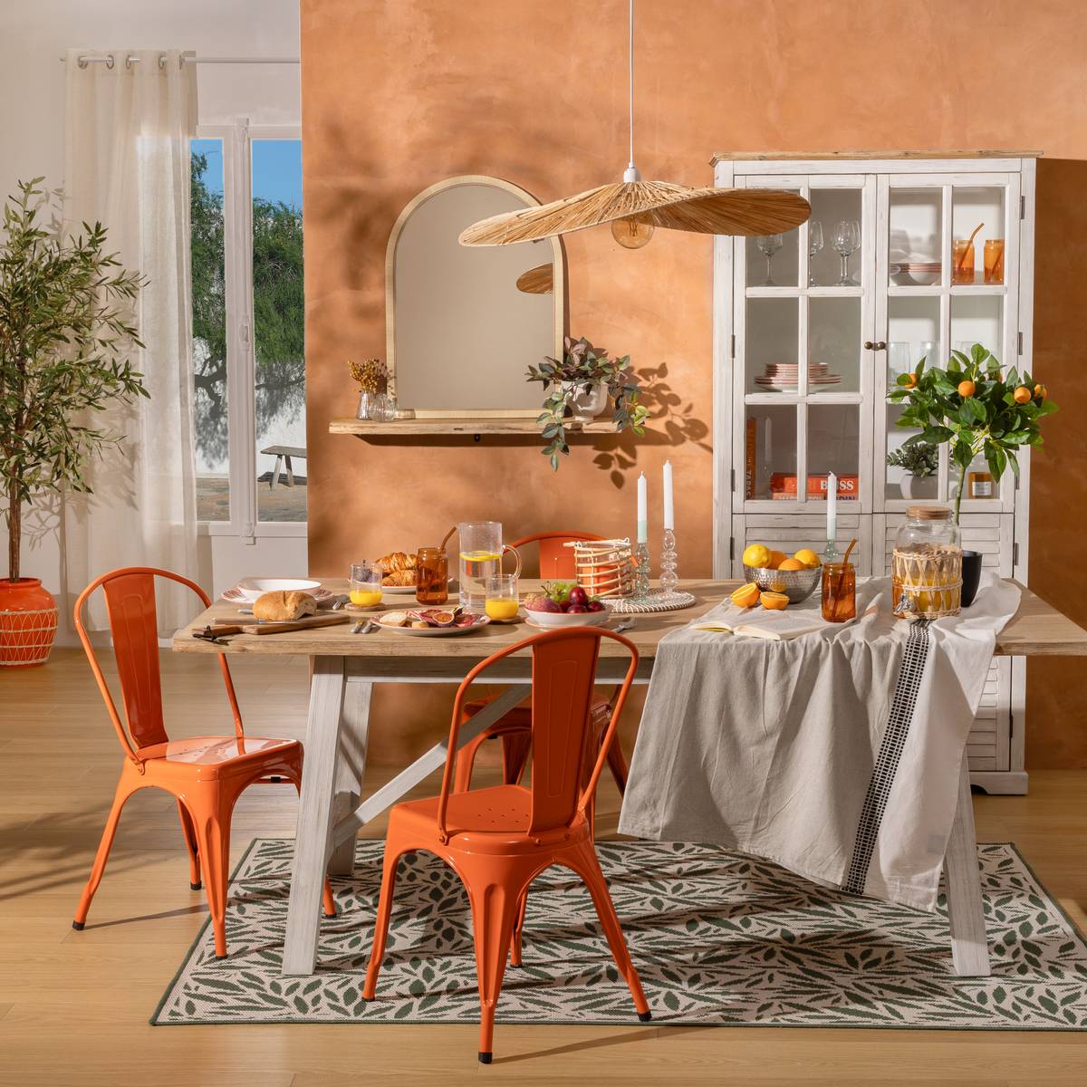 Tavolo da pranzo "Olbia" Acacia, bianco, L.200 cm Bianco