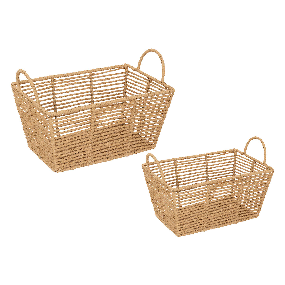 Set di 2 casse "Eugène" L.30/35 cm Beige