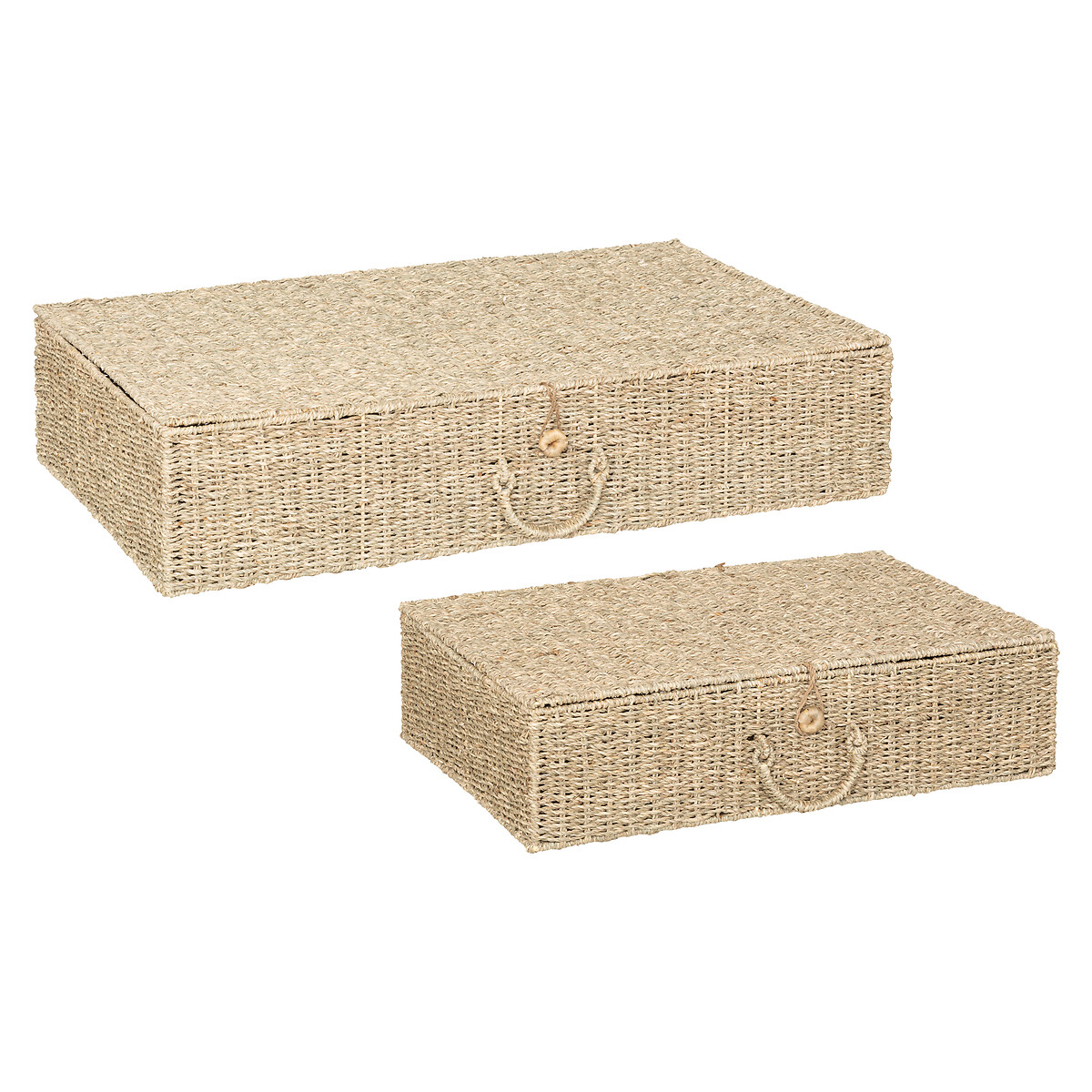 Set di 2 cesti XL "Cora" Beige, L.60/80 cm Beige