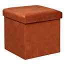 Pouf pieghevole "Lilou" Velluto, 38x38 cm Ambra