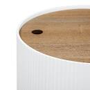 Tavolino da caffè "Enola" Impiallacciatura di frassino, bianco, D.38,5 cm Bianco