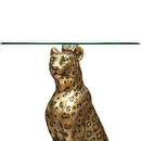 Tavolino da caff&egrave; "Leopard" Dorato, D.40 cm Oro