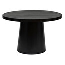 Tavolo da pranzo "Boki" Legno di mango, nero, D.120 cm Nero