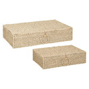 Set di 2 cesti XL "Cora" Beige, L.60/80 cm Beige