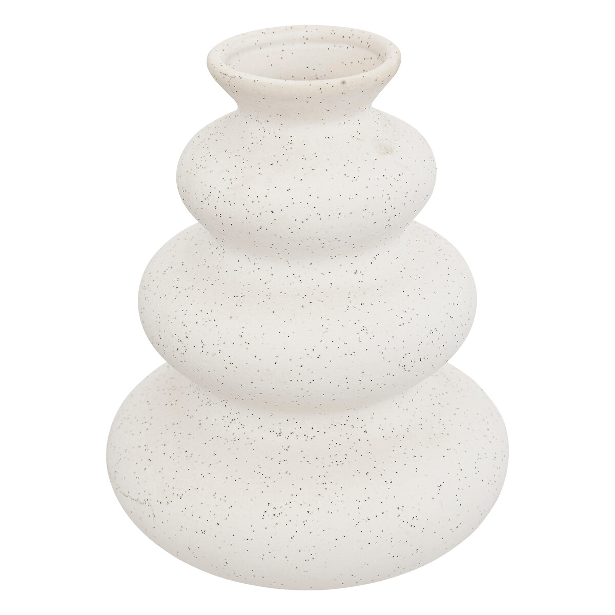 Vaso Ceramica, bianco, H.20 cm Bianco