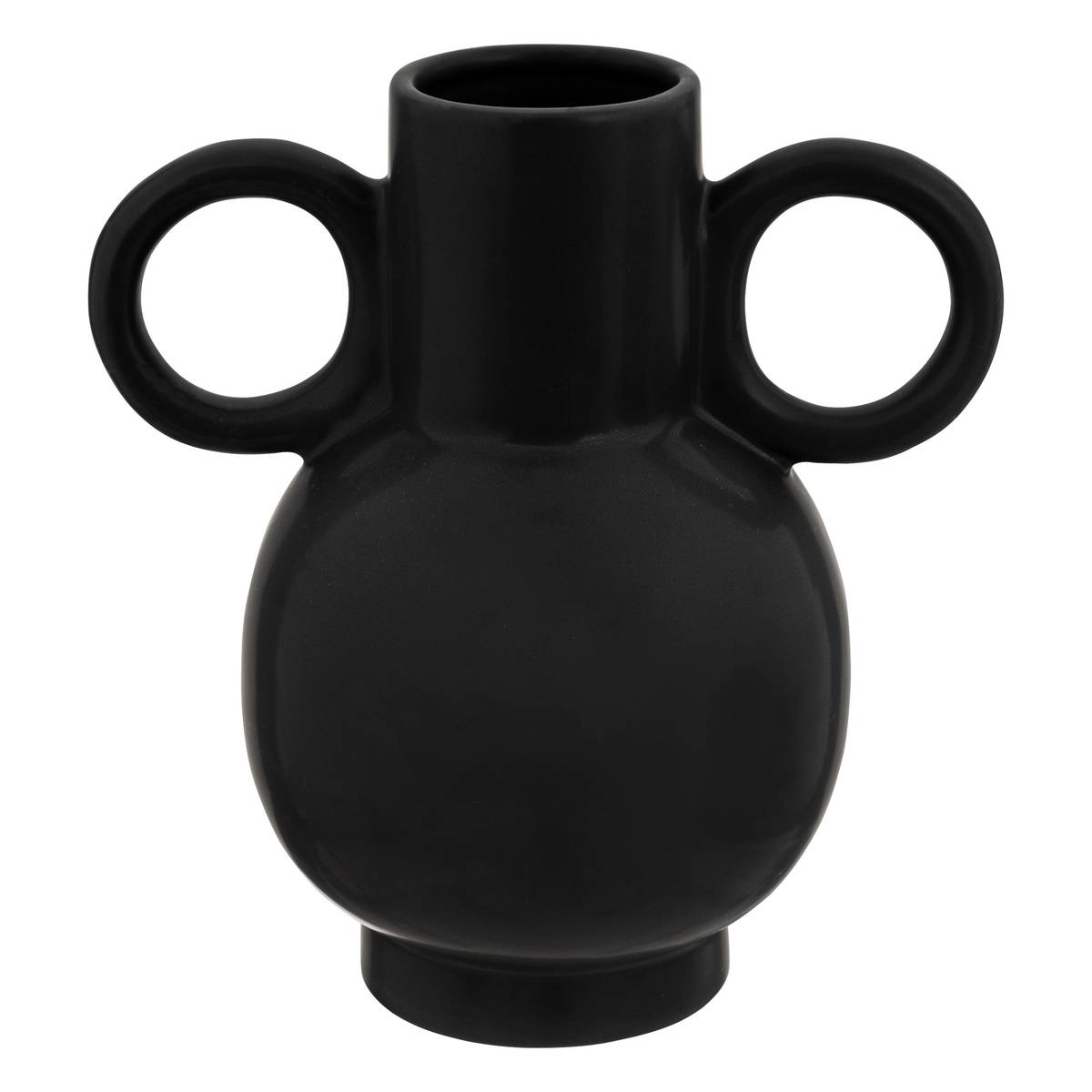 Vaso Ceramica, Nero, H.22 cm Nero