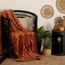 Plaid "Ollis" Rosa terracotta, 180x230 cm Rosa terracotta