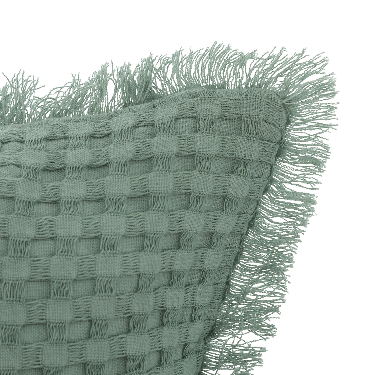 Cuscino a nido d'ape "Widdy" Verde Celadon, 30x50 cm Verde celeste